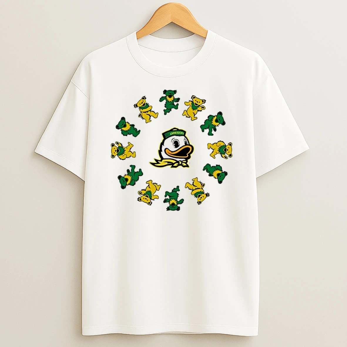 Oregon Ducks X Grateful Dead Circle Bears T Shirt