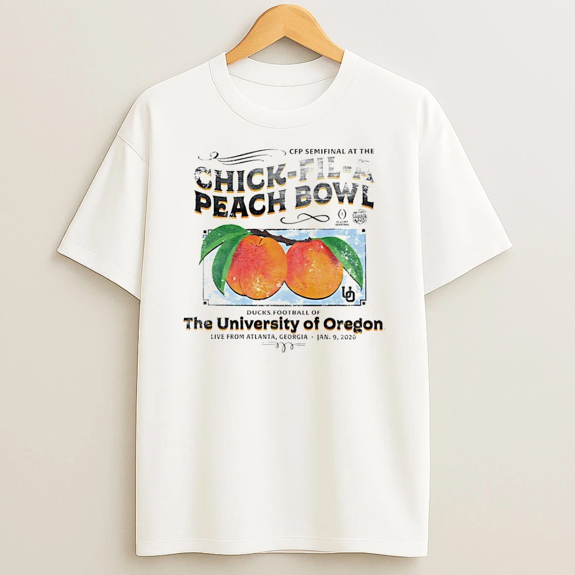 Oregon Ducks Football Chick Fil A Peach Bowl 2026 Vintage T Shirt