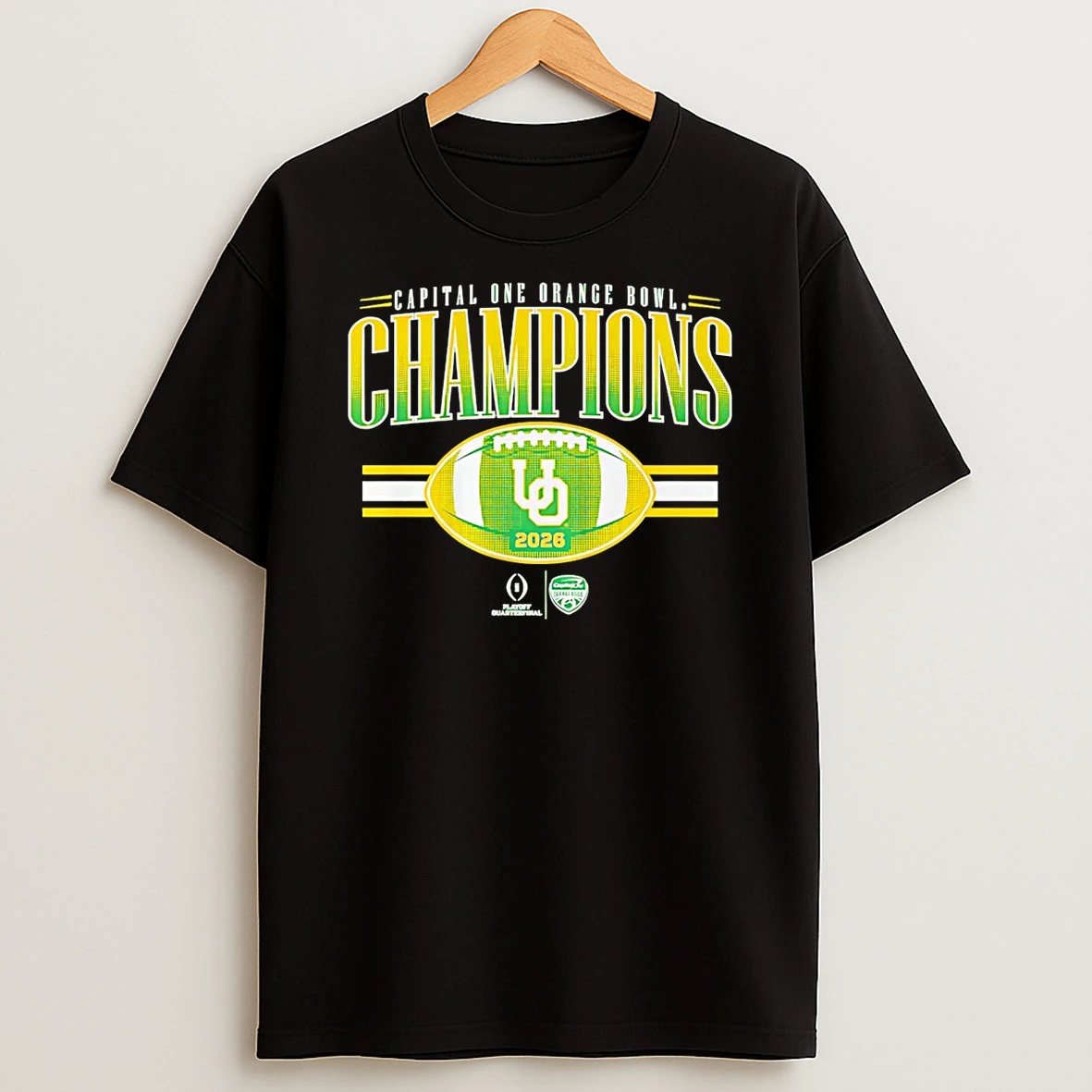 Oregon Football 2026 Cfp Orange Bowl Champions T Shirt