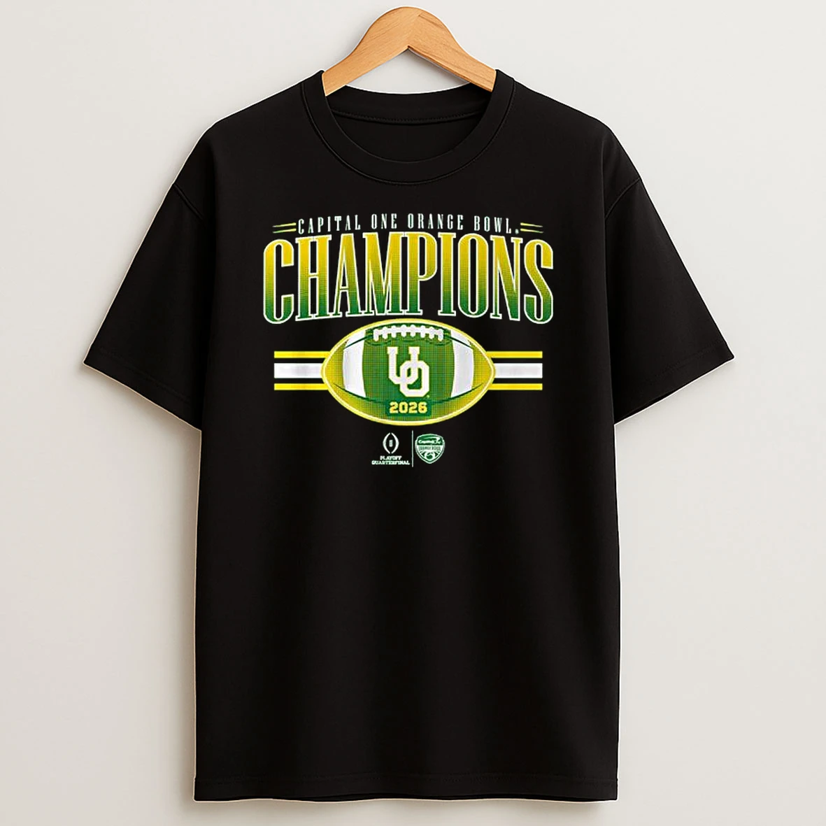 Oregon Football Cfp Orange Bowl Champions 2026 T Shirt
