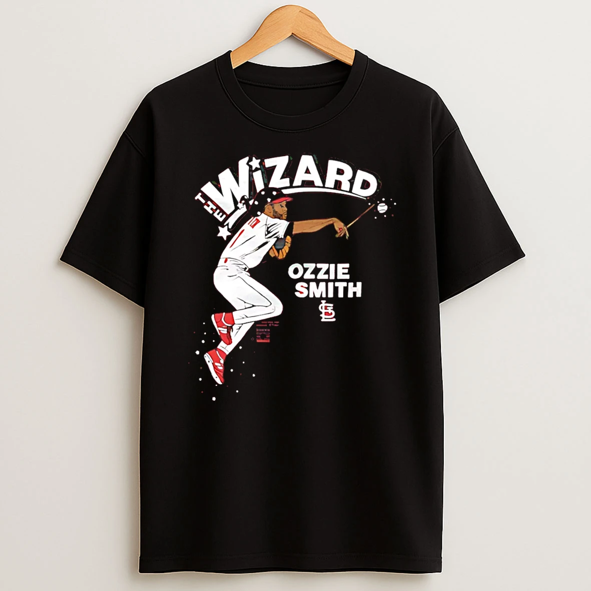 Ozzie Smith The Wizard St Louis Superstar Caricature T Shirt