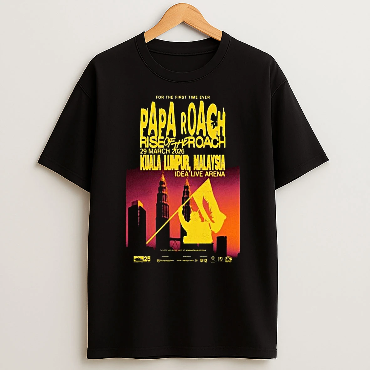 Papa Roach Kuala Lumpur Malaysia March 29 2026 Concert T Shirt