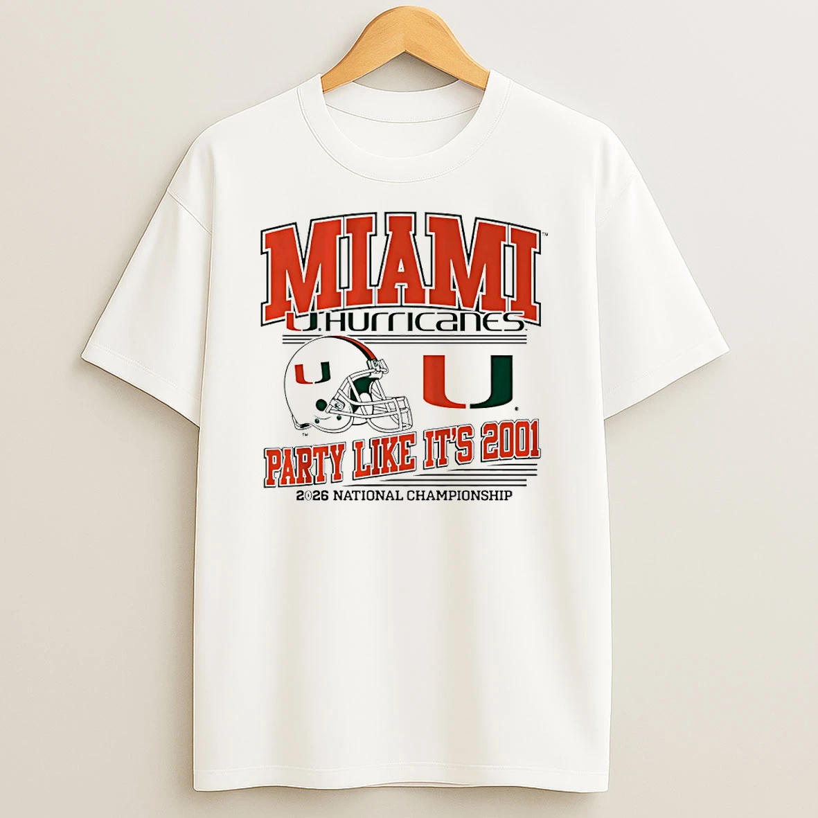 Party Like Its 2001 Miami Hurricanes Football 2026 Cfp National Championship Circle T Shirt