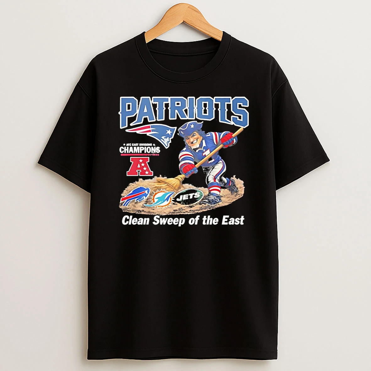 Pat Patriot New England Patriots Afc East Division Clean Sweep Of The East T Shirt