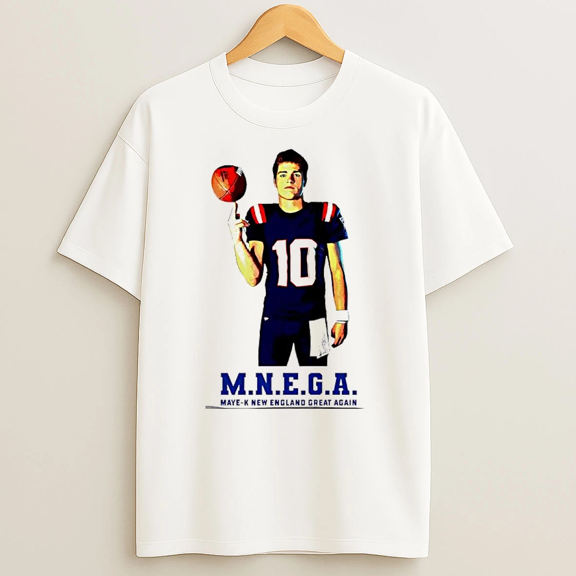 Patriots Drake Maye M N E G A Maye K New England Great Again Graphic T Shirt