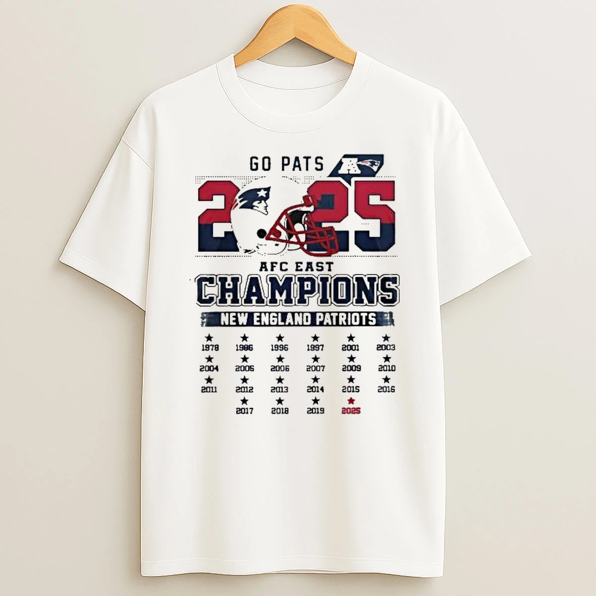 Patriots Go Pats 2026 Sb Lx Afc East Champions T Shirt