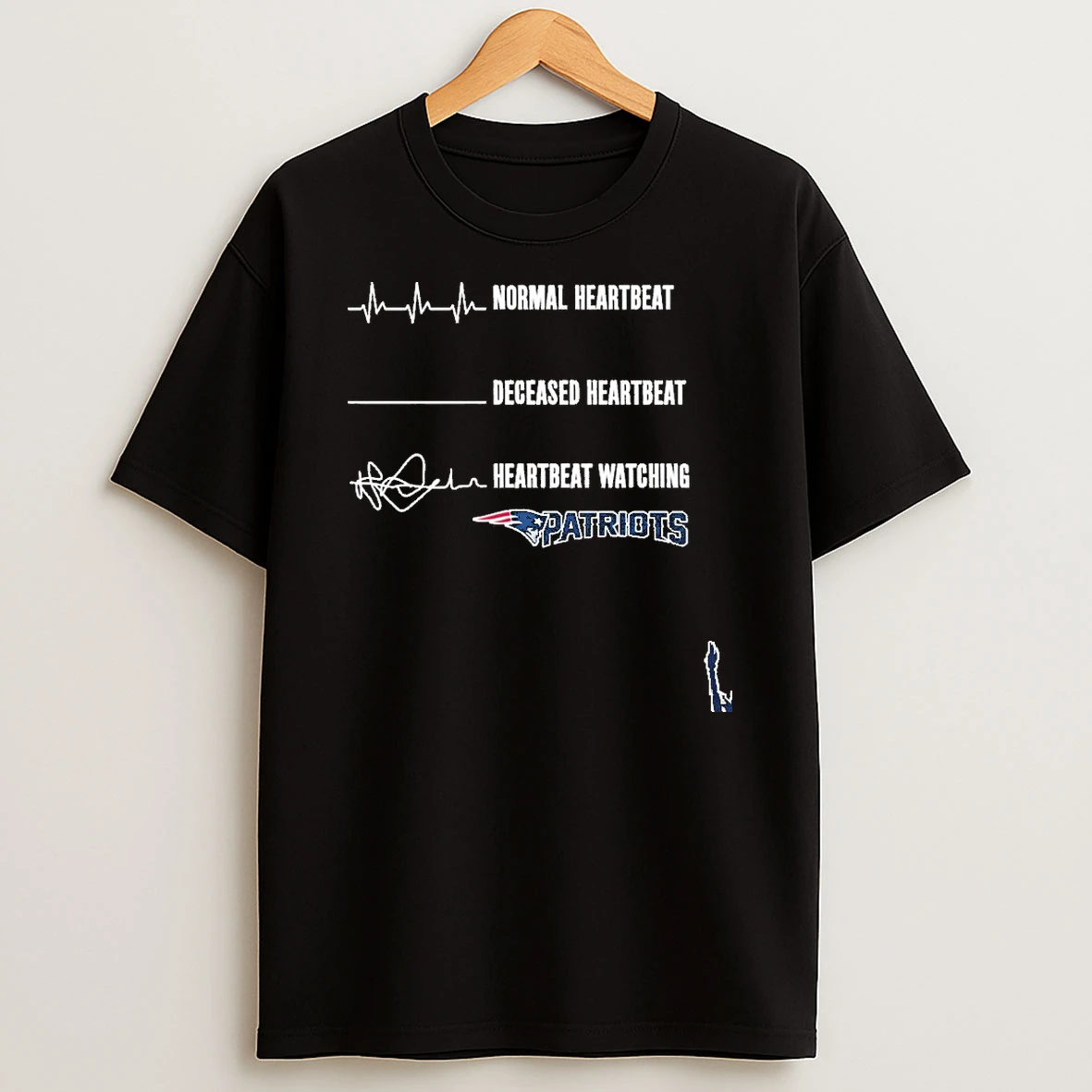 Patriots Normal Heartbeat Deceased Heartbeat Heartbeat Watching T Shirt