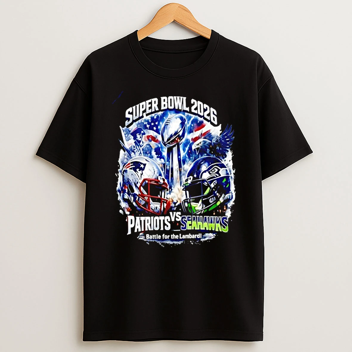 Patriots Vs Seahawks Super Bowl Battle For The Lambardi T Shirt