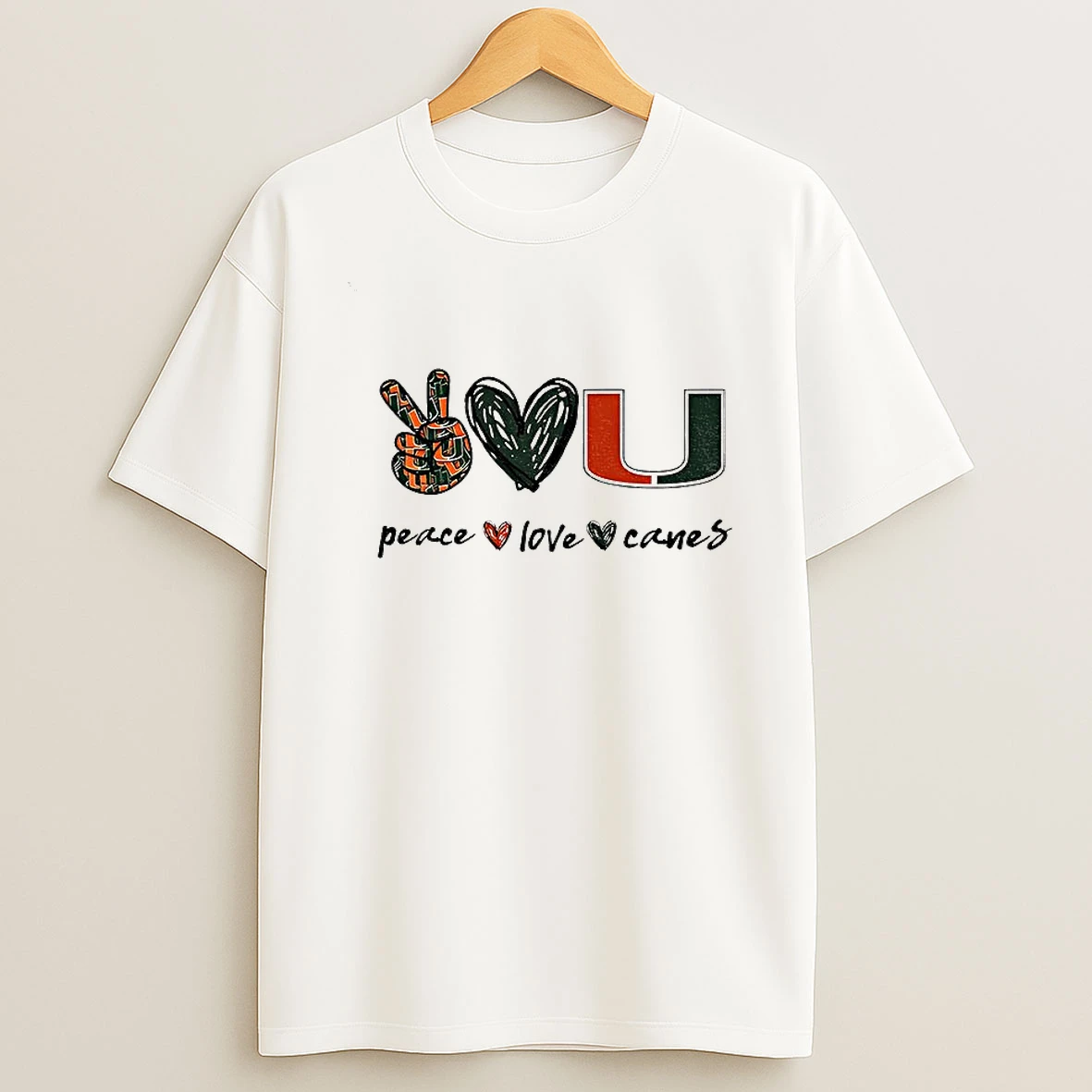 Peace Love Hurricanes Miami Hurricanes Swag T Shirt