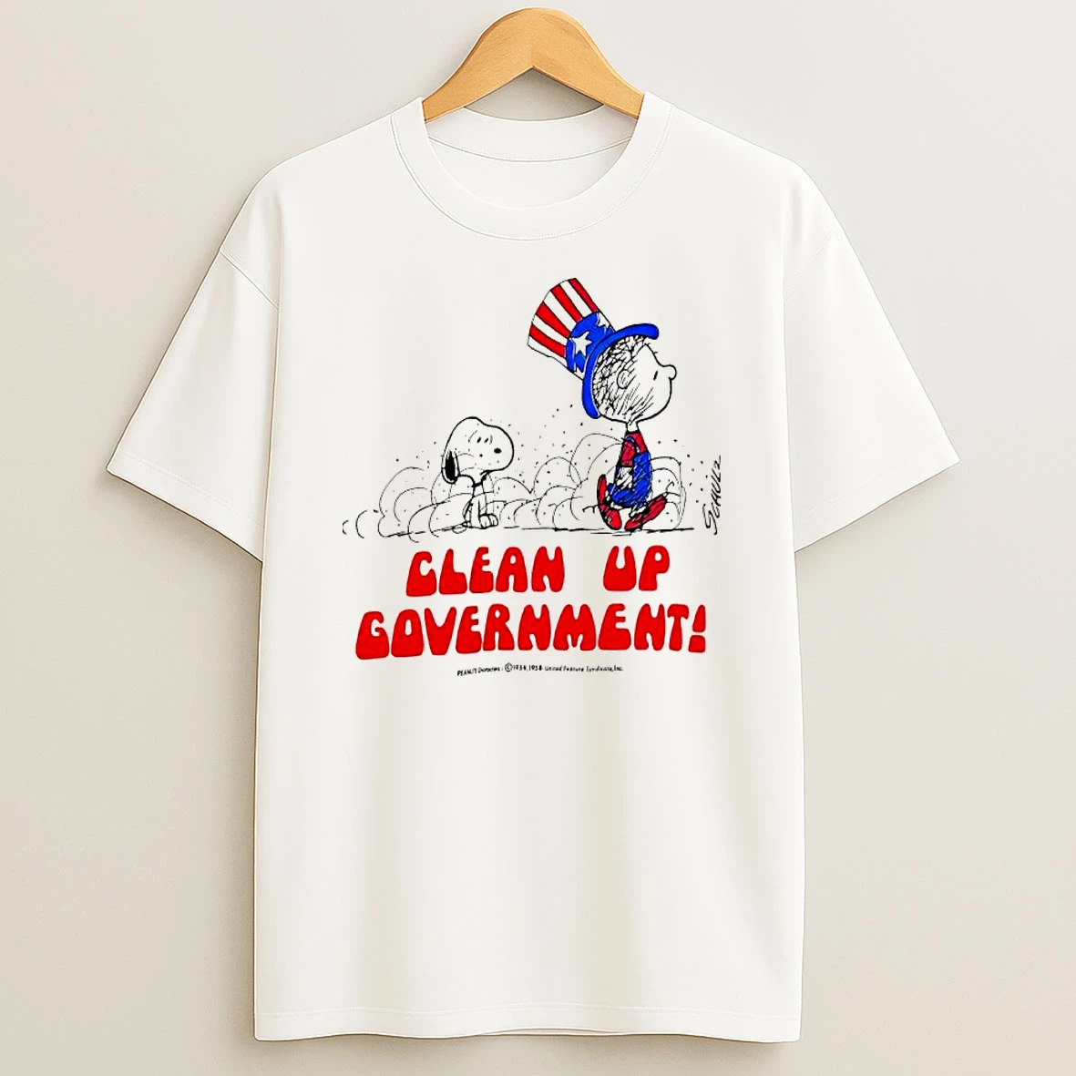 Peanuts Clean Up Government T Shirt