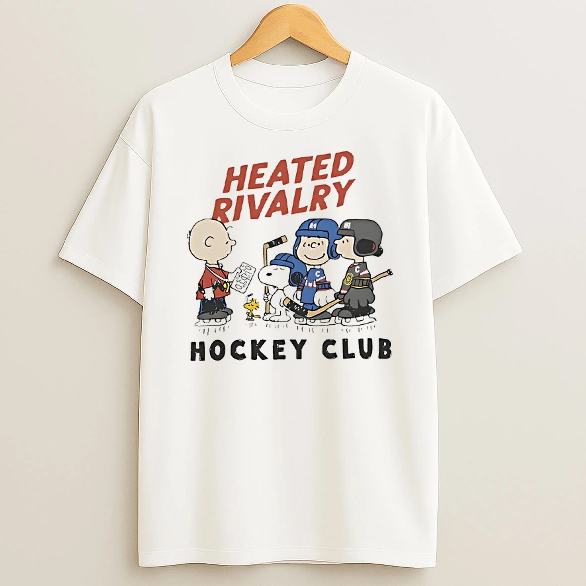 Peanuts Heated Rivalry Hockey Club Graphic T Shirt