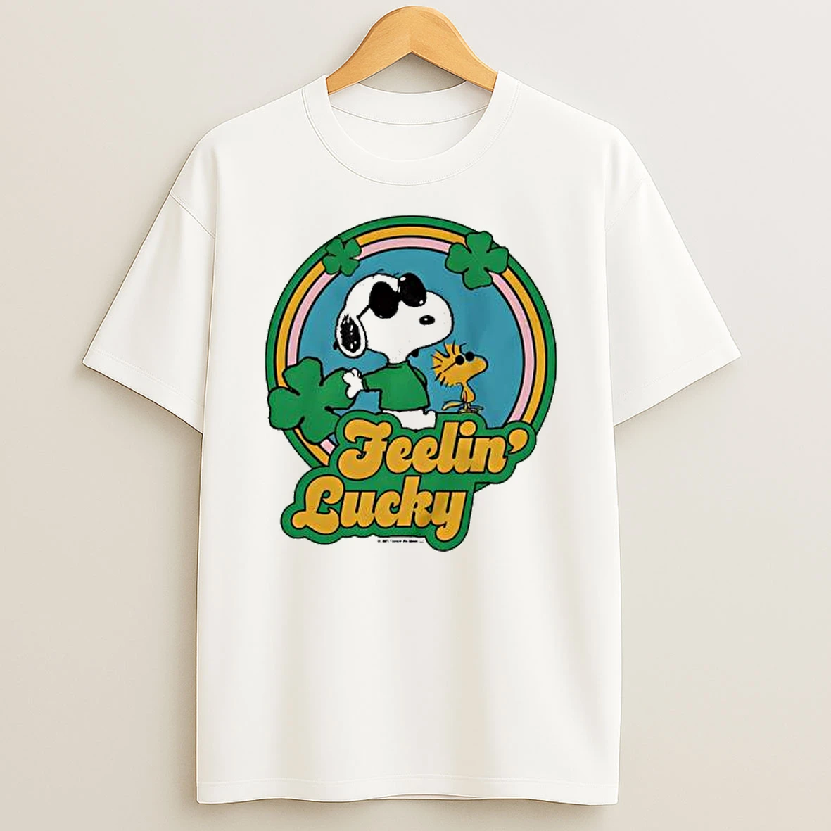 Peanuts Shamrock Feeling Lucky T Shirt