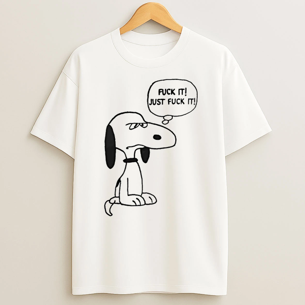 Peanuts Snoopy Fuck It Just Fuck It Graphic T Shirt