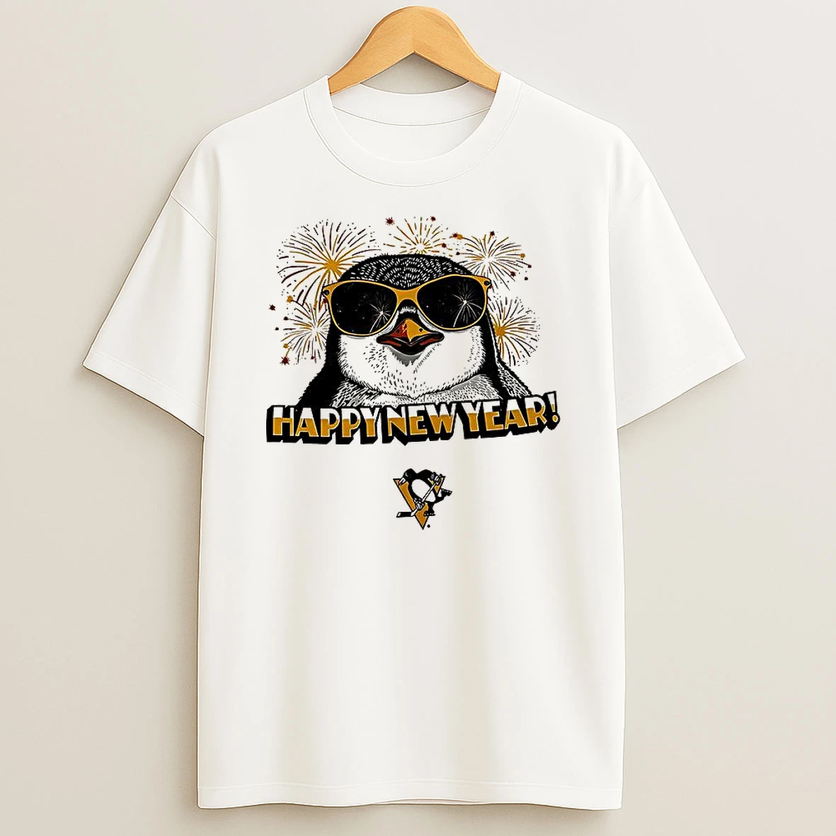 Penguin Pittsburgh Penguins Happy New Year 2026 T Shirt
