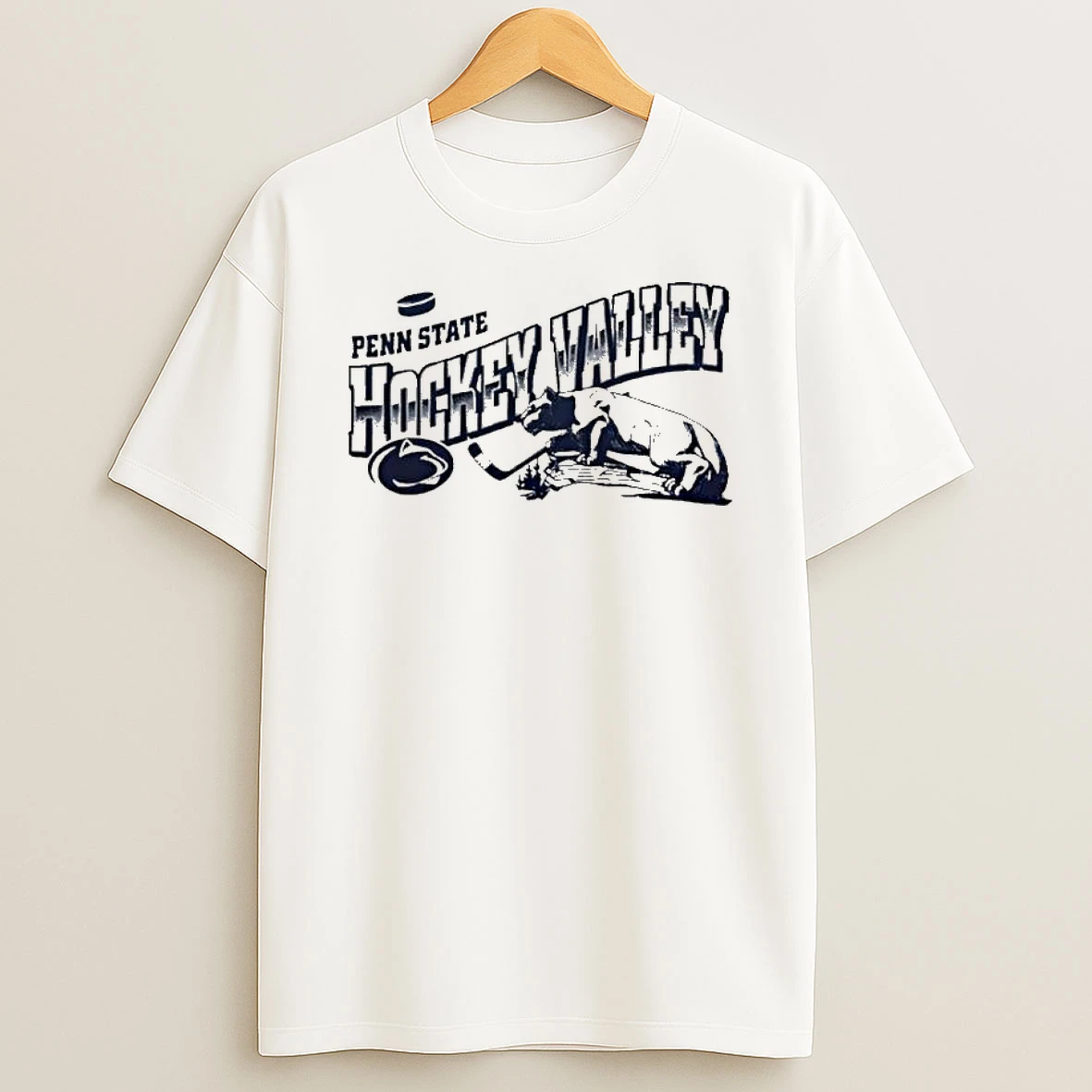 Penn State Hockey X Spittin Chiclets Hockey Valley 47 Hitch Snapback T Shirt