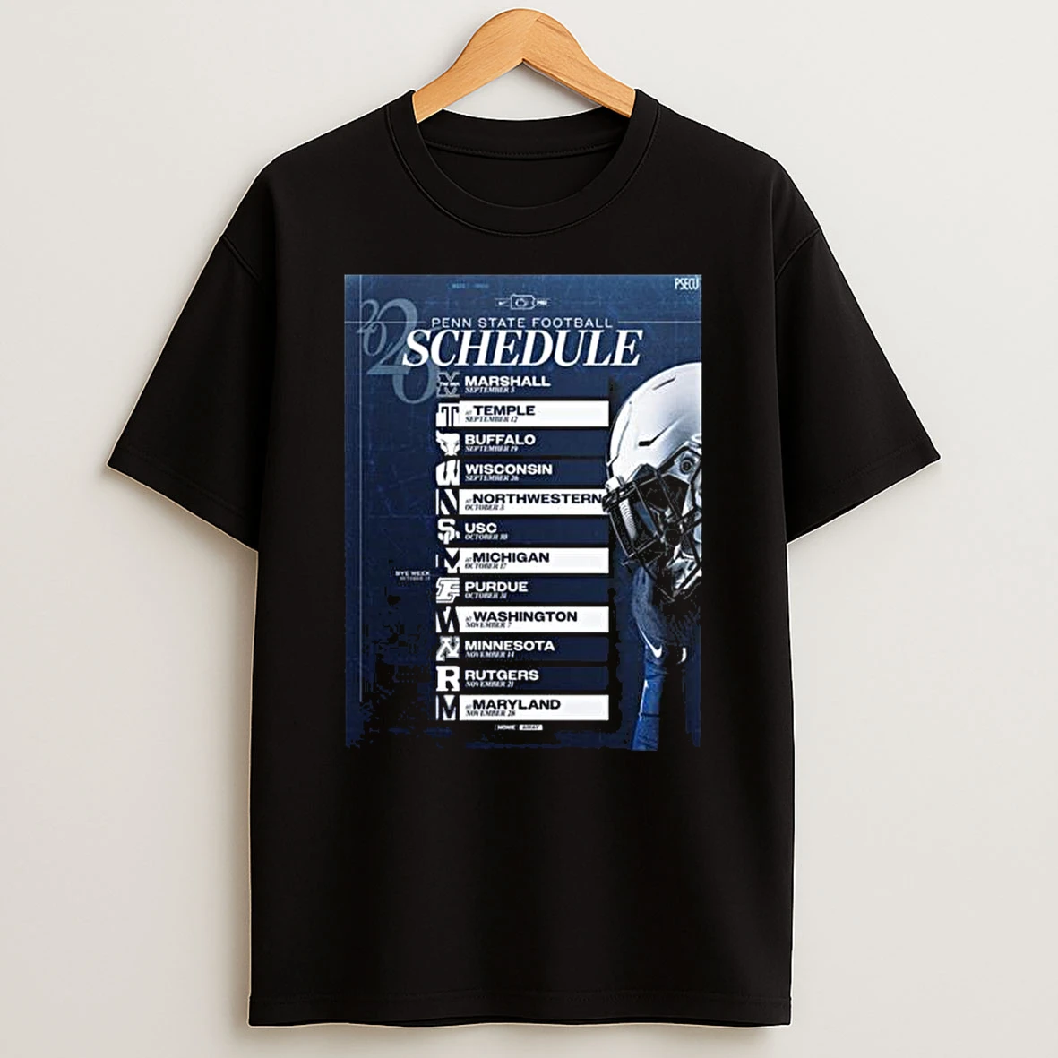 Penn State Nittany Lions Football Ncaa Regular Season 2026 Schedule T Shirt