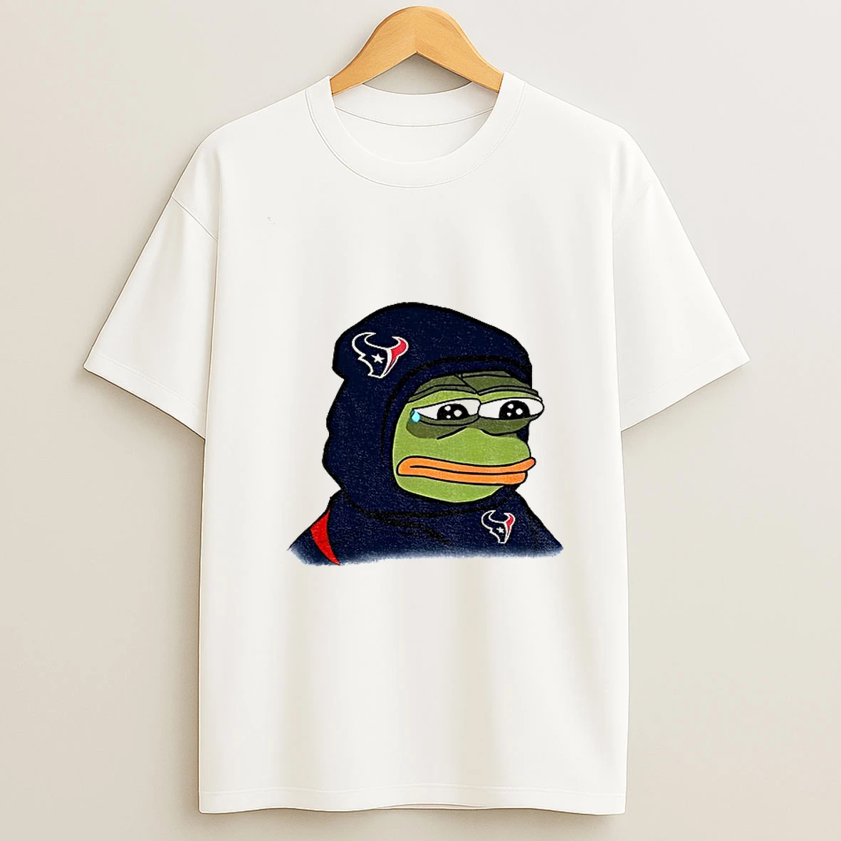 Pepe The Frog Cry Meme Houston Texans Football Nfl T Shirt