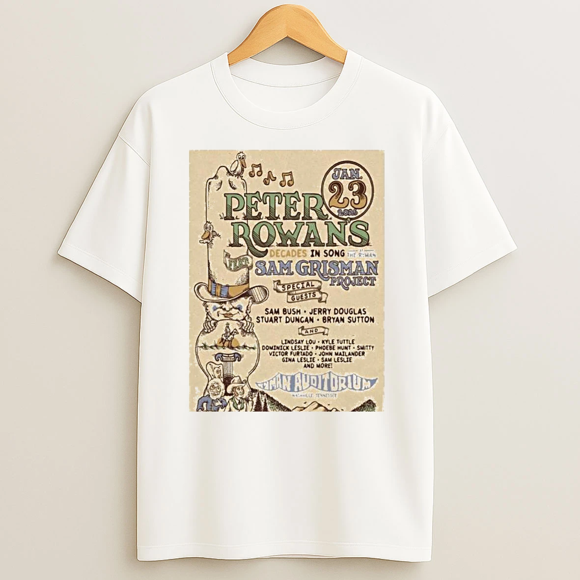 Peter Rowan Jan 23 2026 Ryman Auditorium T Shirt