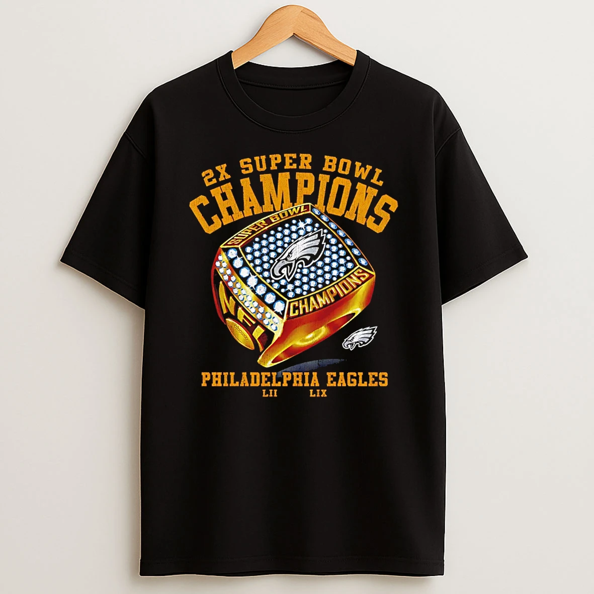Philadelphia Eagles 2x Super Bowl Champions Ring T Shirt