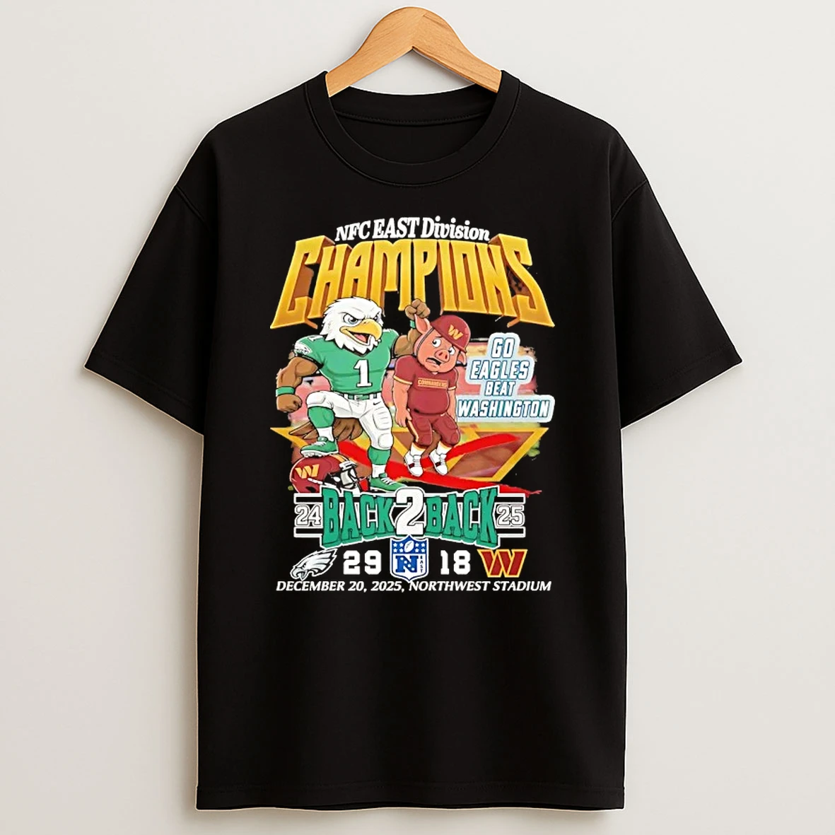 Philadelphia Eagles Beat Commanders Back To Back Nfc East Division Champions T Shirt