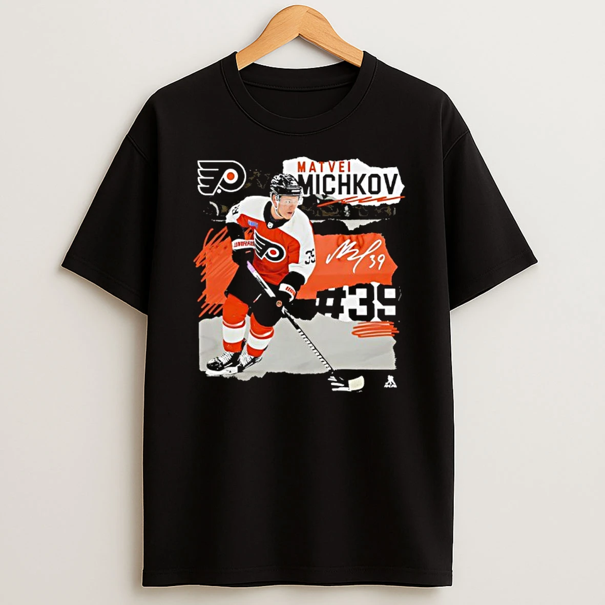 Philadelphia Flyers Matvei Michkov Fresh Ice Signature T Shirt