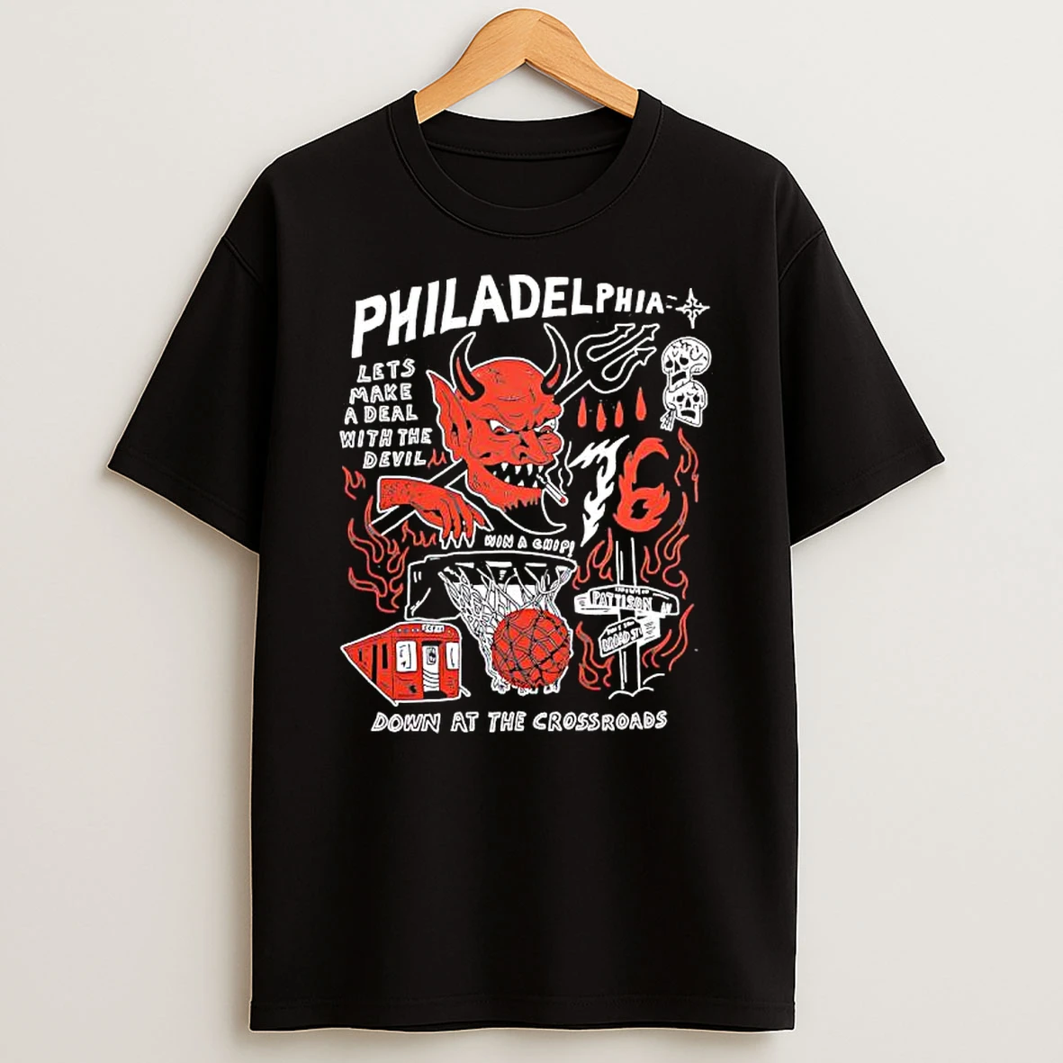 Philadelphia Lets Make A Deal With The Devil Down At The Crossroads T Shirt