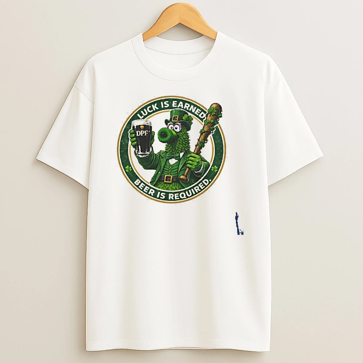 Philadelphia Phillies St Patricks Day Luck Is Learned Beer Is Required T Shirt