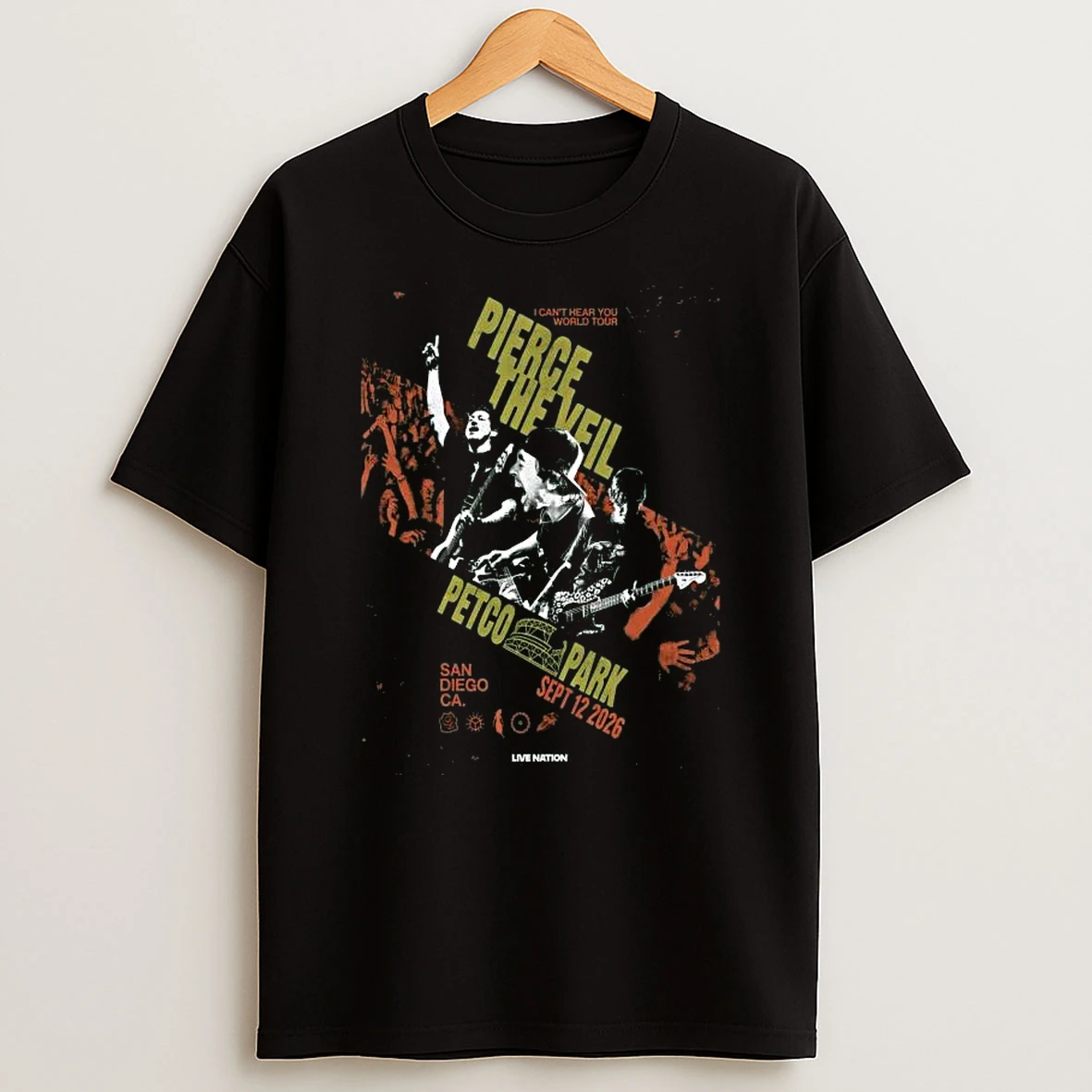 Pierce The Veil Tour San Diego Ca On Sept 12 2026 T Shirt