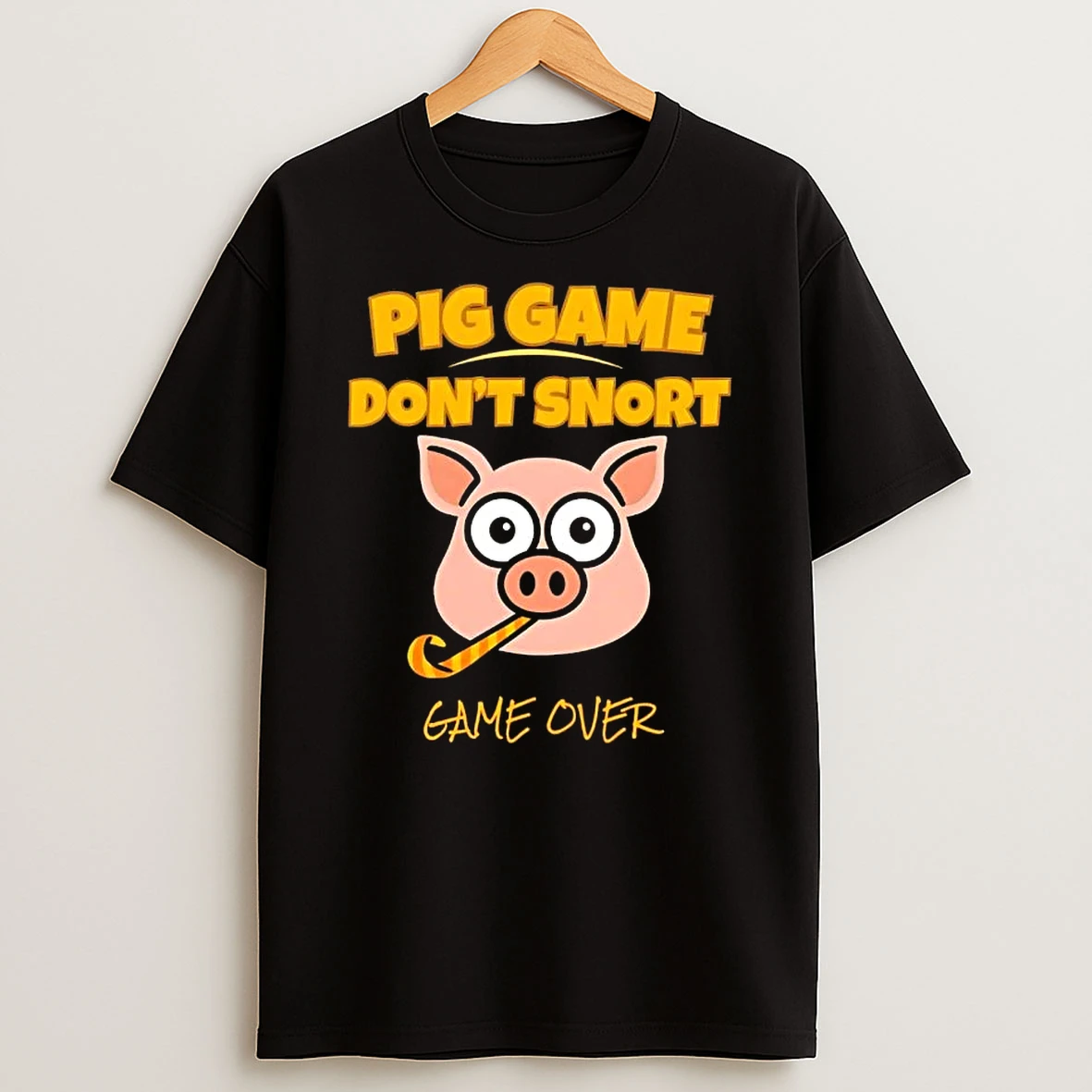 Pig Game Dont Snort Game Over T Shirt