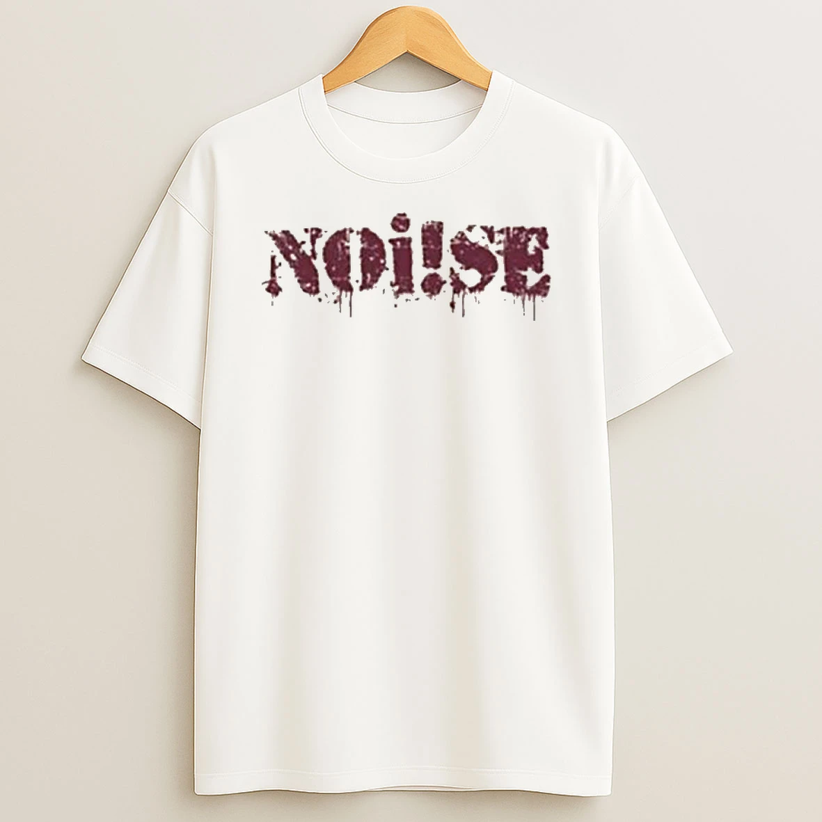 Pirates Press Noise Logo Natural W Maroon Ringer T Shirt