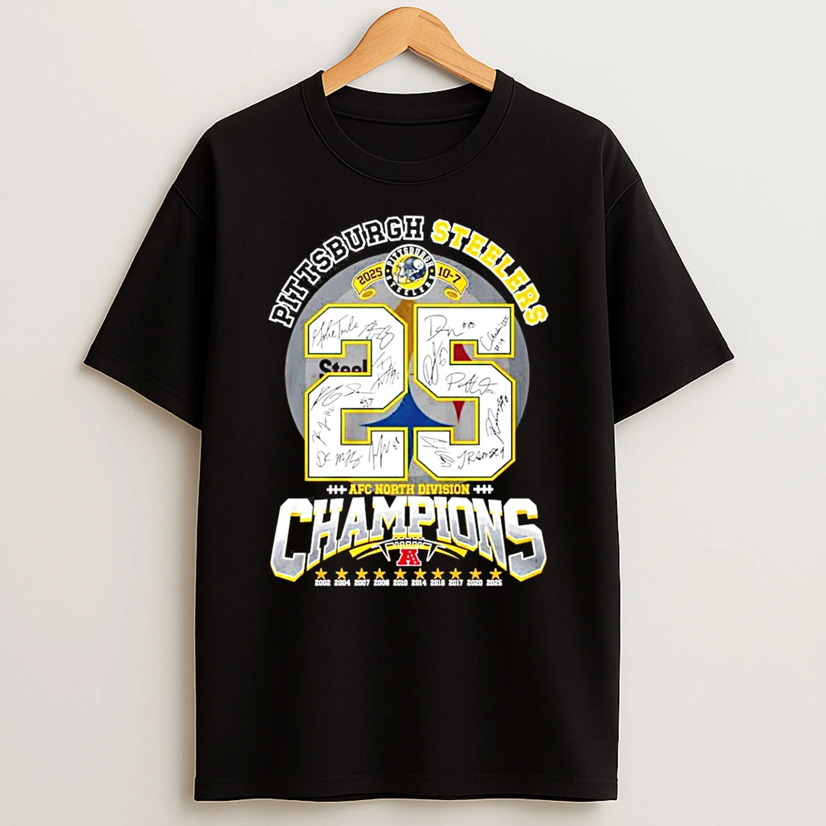 Pittsburgh Steelers 2025 Afc North Division Champions 25 T Shirt