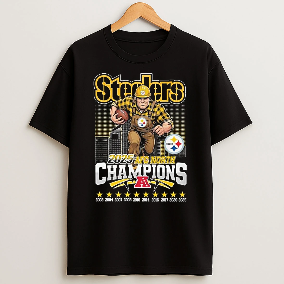 Pittsburgh Steelers 2025 Afc North Champions Celebrate T Shirt