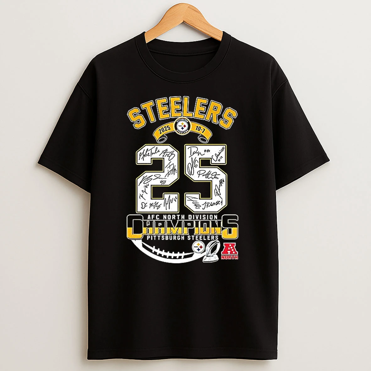 Pittsburgh Steelers Afc North Division Champions Super Bowl Lix Signature T Shirt