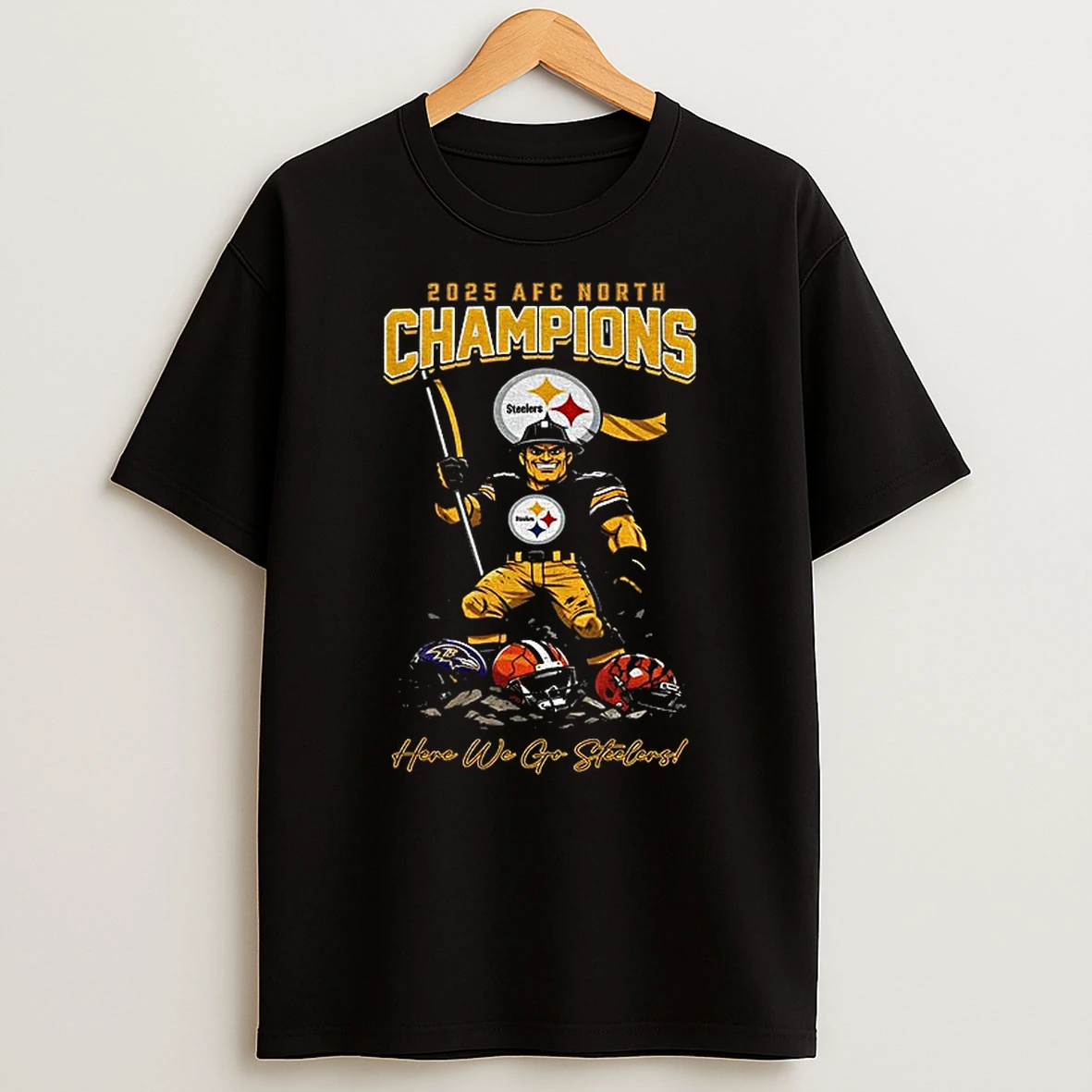 Pittsburgh Steelers Football Afc North Division Champions Here We Go Steelers T Shirt