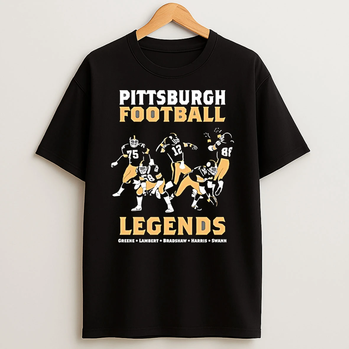 Pittsburgh Steelers Football Legends Greene Lambert Bradshaw Harris Swann T Shirt