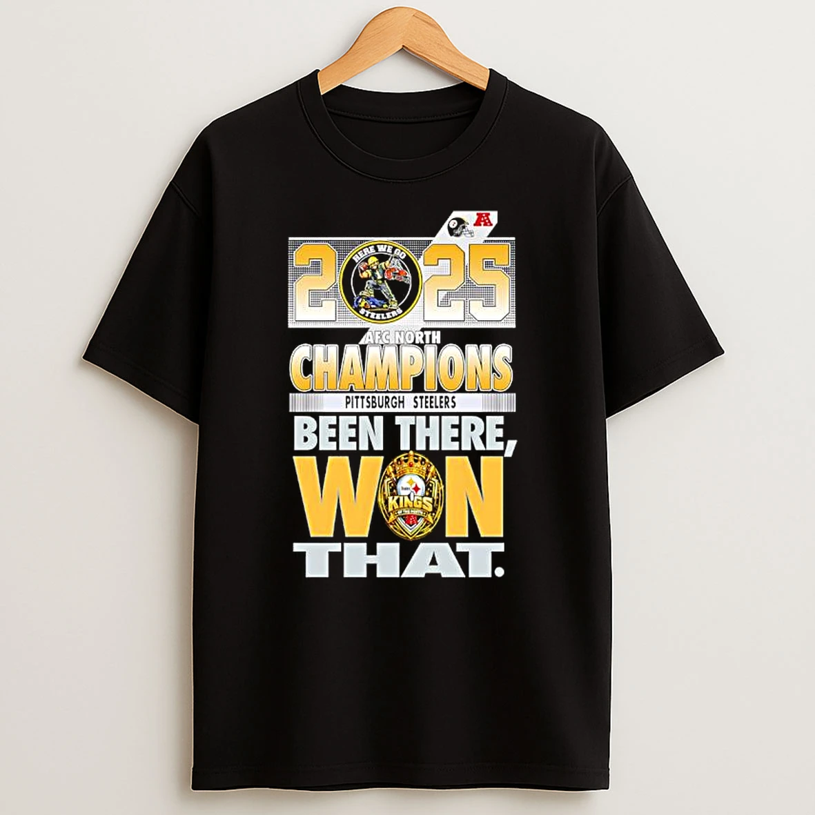 Pittsburgh Steelers Kings Of The West 2025 Afc North Champions T Shirt