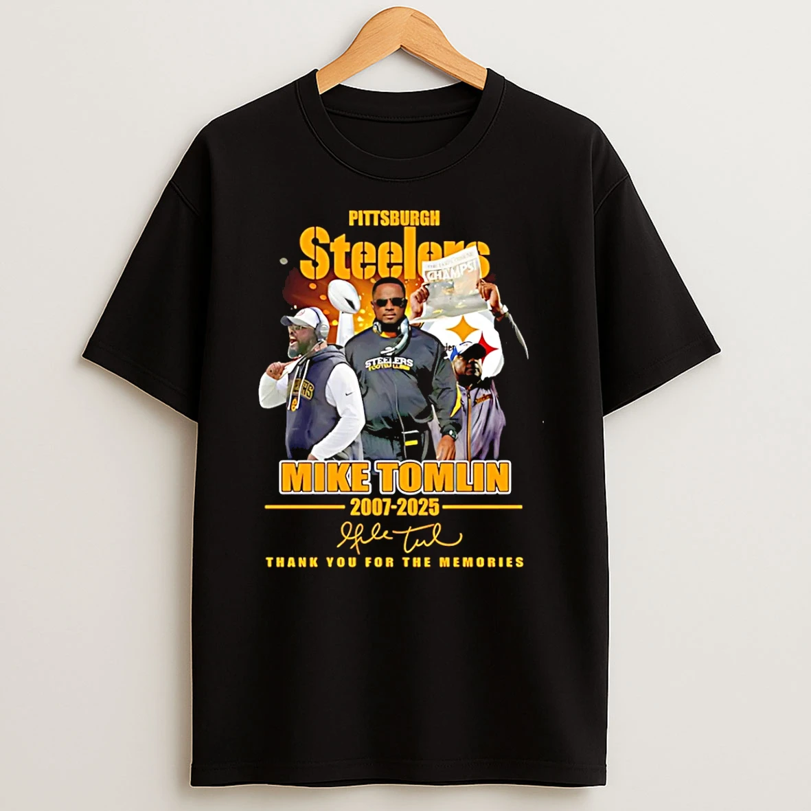 Pittsburgh Steelers Mike Tomlin 2007 2025 Thank You For The Memories T Shirt