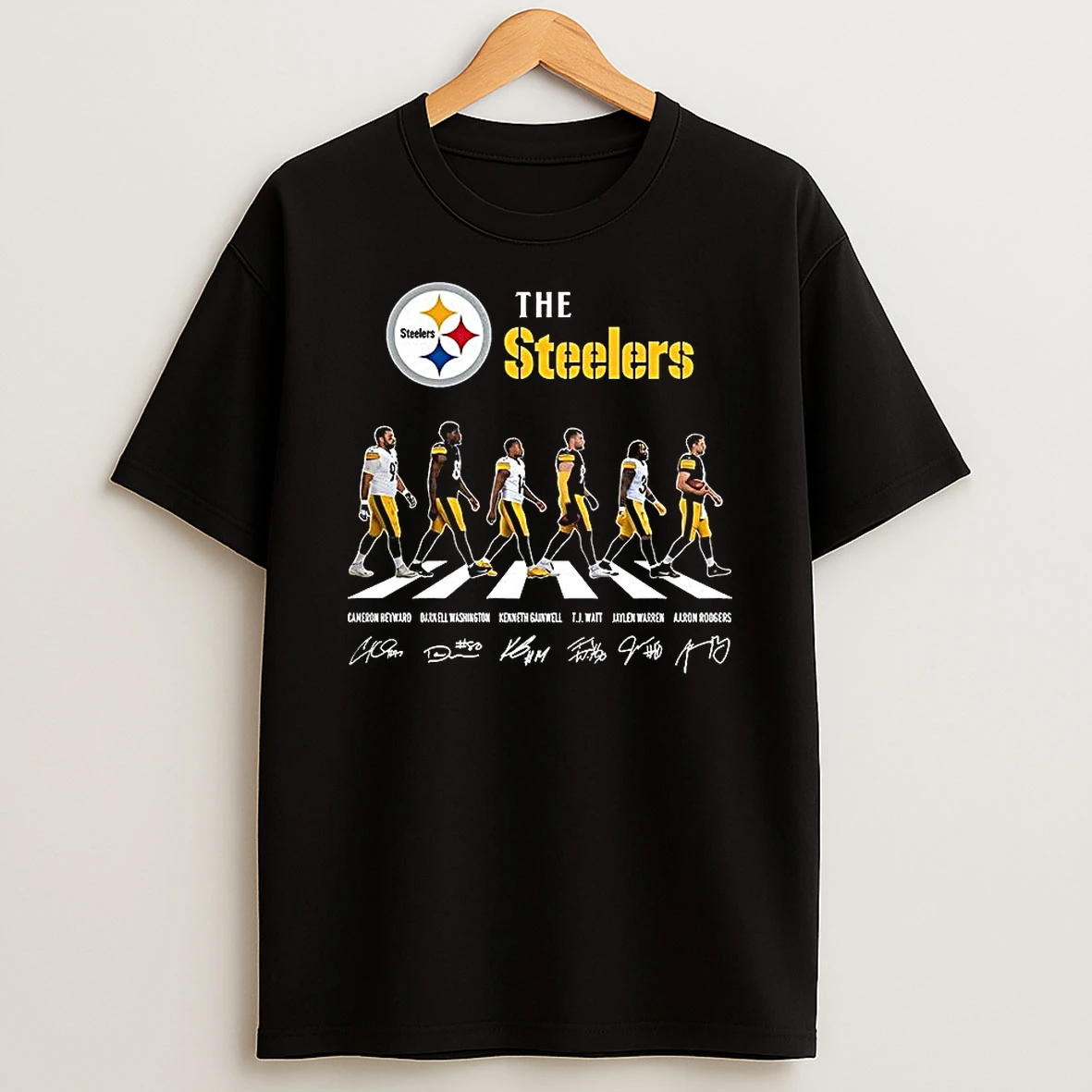Pittsburgh Steelers Nfl Player Cross The Road Signature T Shirt