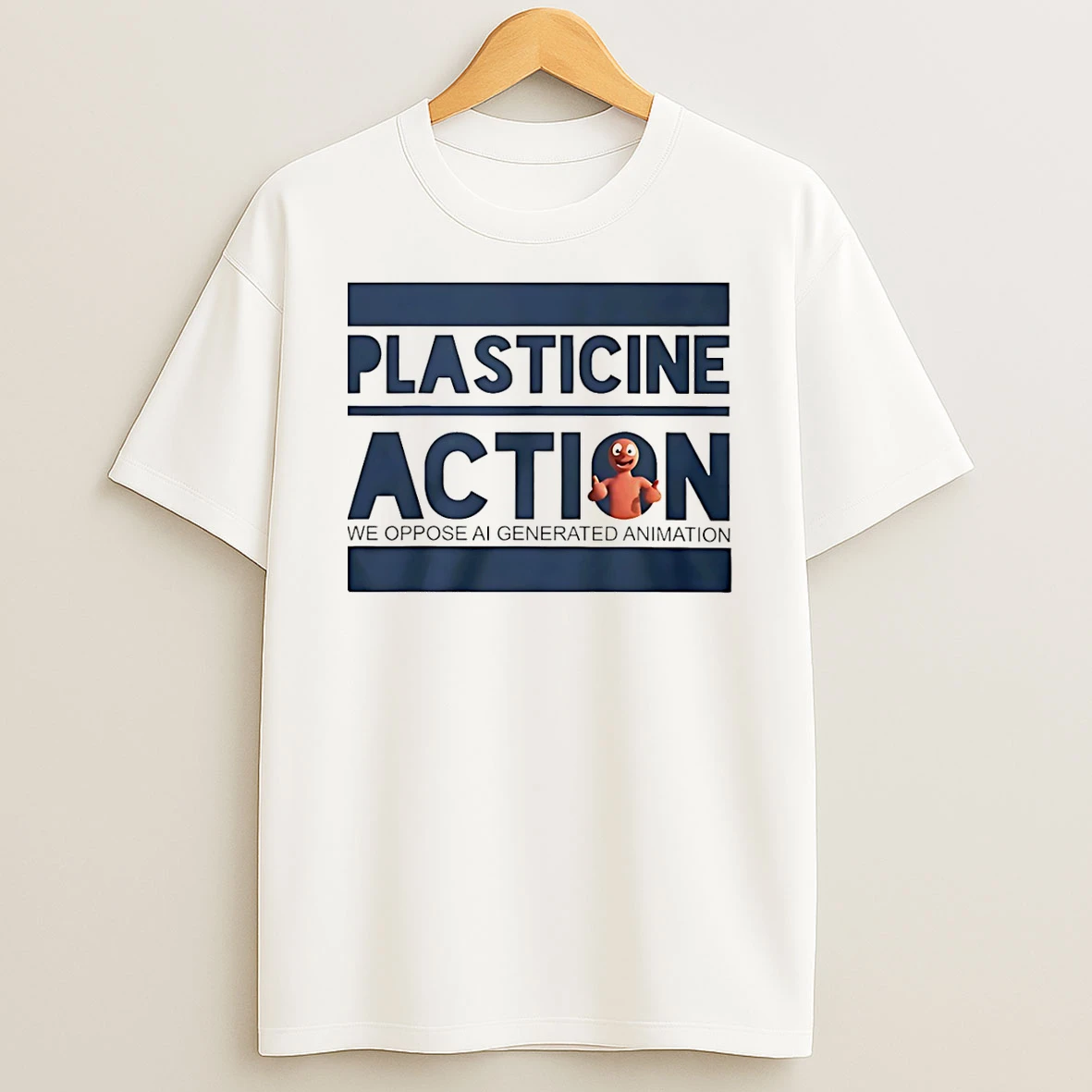 Plasticine Action We Oppose Ai Generated Animation T Shirt