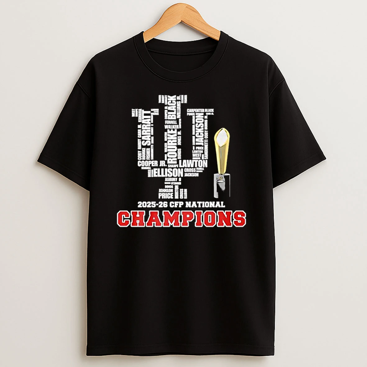 Player Names Of Indiana Hoosiers 2025 26 Cfp National Champions Graphic T Shirt