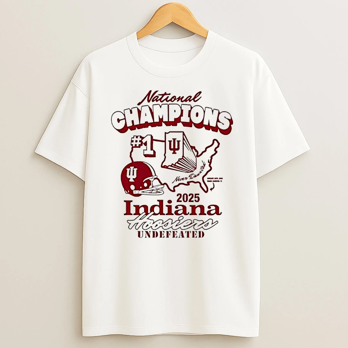 Playoff 2026 1 Indiana Hoosiers National Champions Retro T Shirt