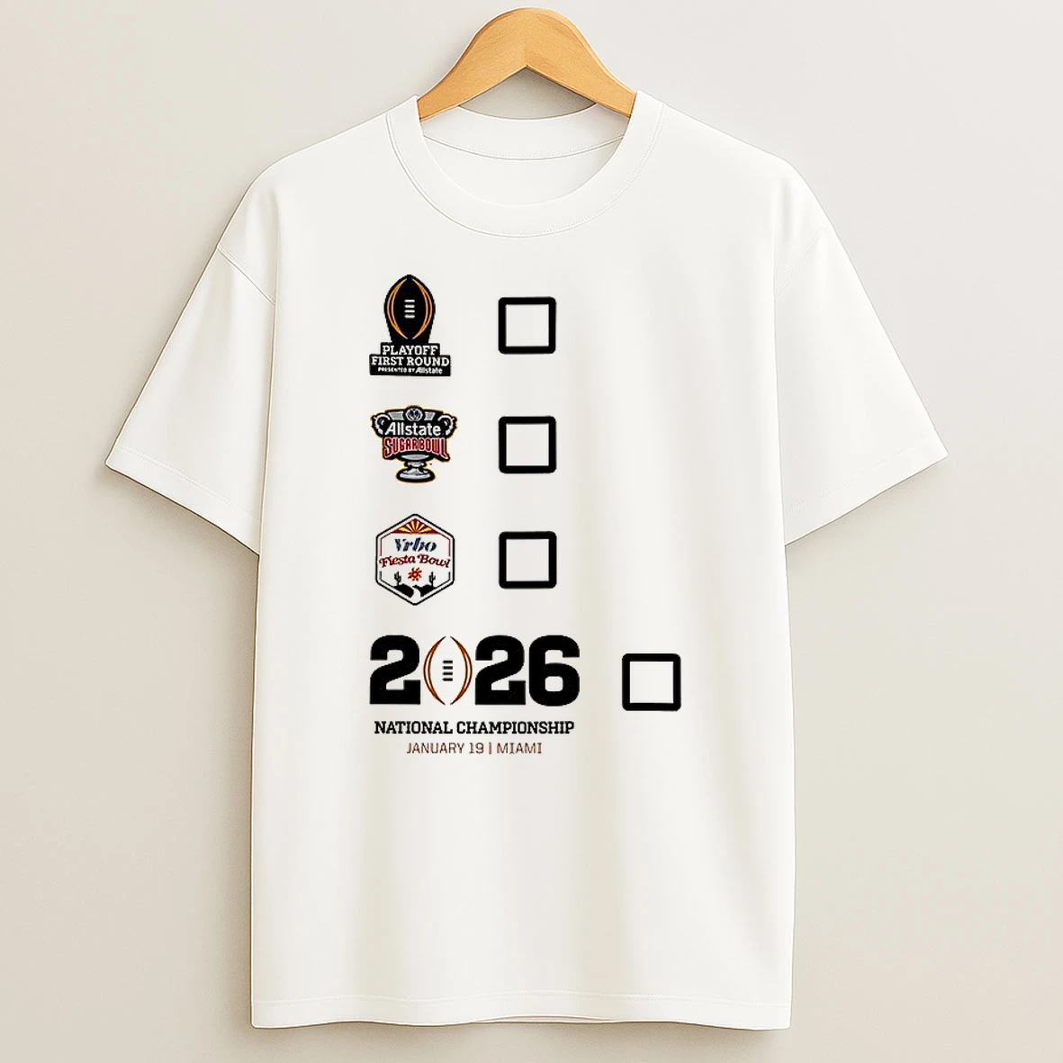 Playoff First Round Sugar Bowl Vrbo Fiesta Bowl National Championship What Is Your Choice T Shirt