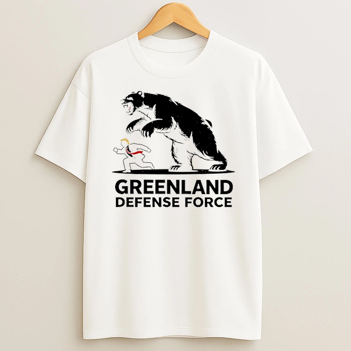 Polar Bear And Donald Trump Greenland And Defense Force T Shirt
