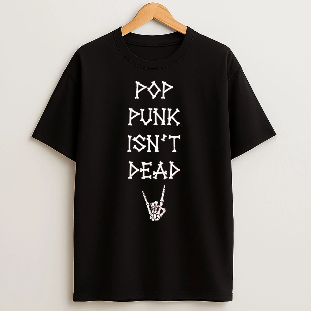 Pop Punk Isnt Dead Skeleton Hand T Shirt