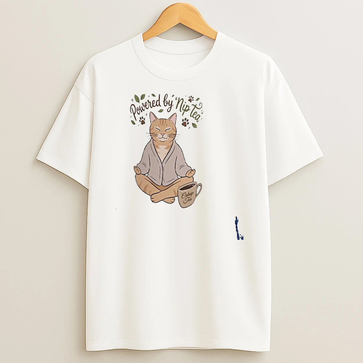 Powered By Nip Tea Cat T Shirt