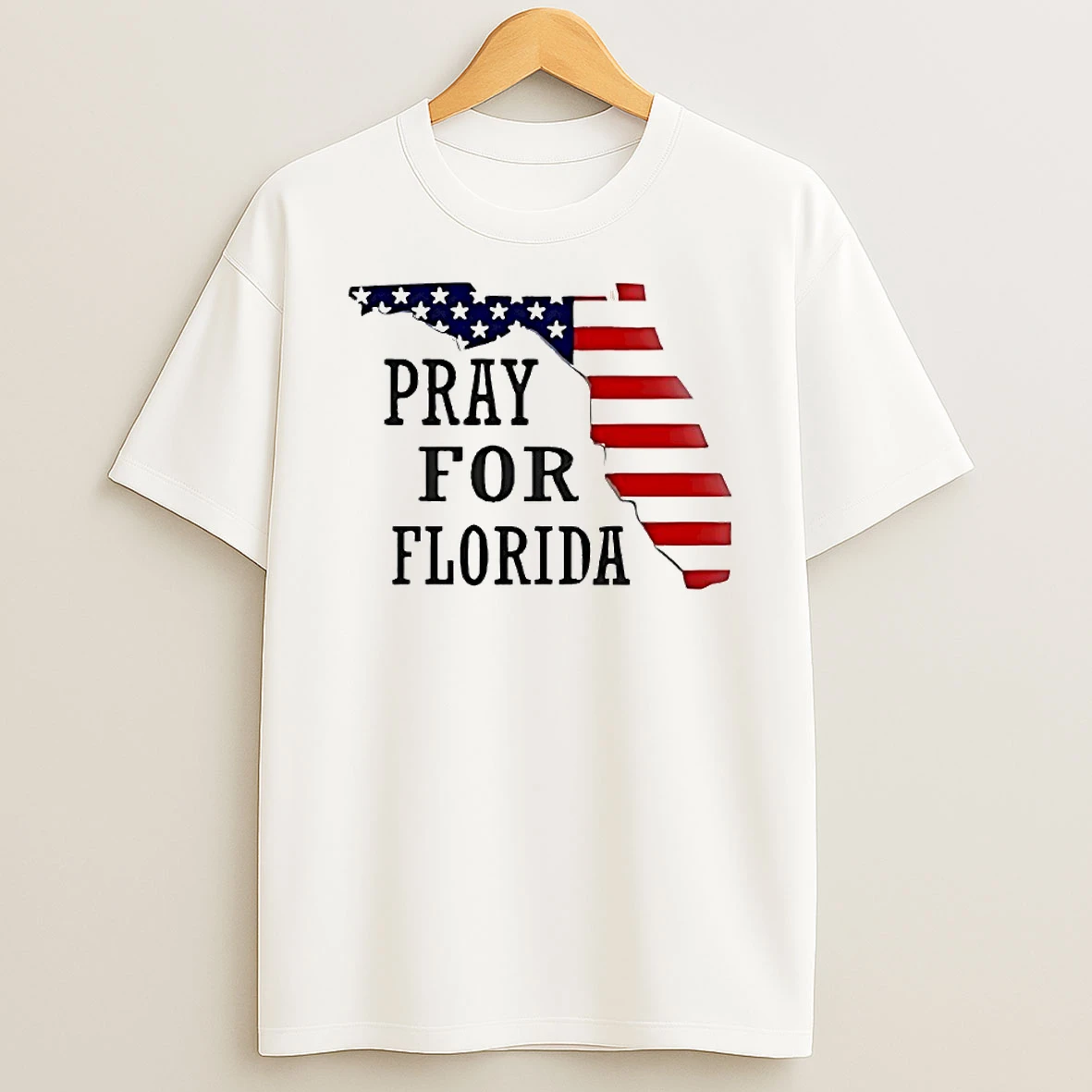Pray For Florida State Flag Circle T Shirt