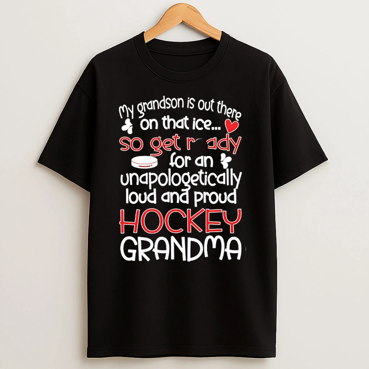 Proud Ice Hockey Grandmother Ice Hockey Grandma Hockey T Shirt