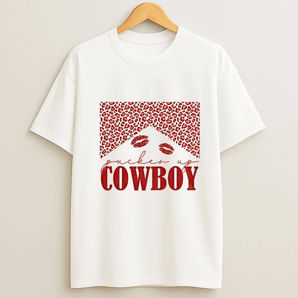 Pucker Up Cowboy Country Valentines Day T Shirt