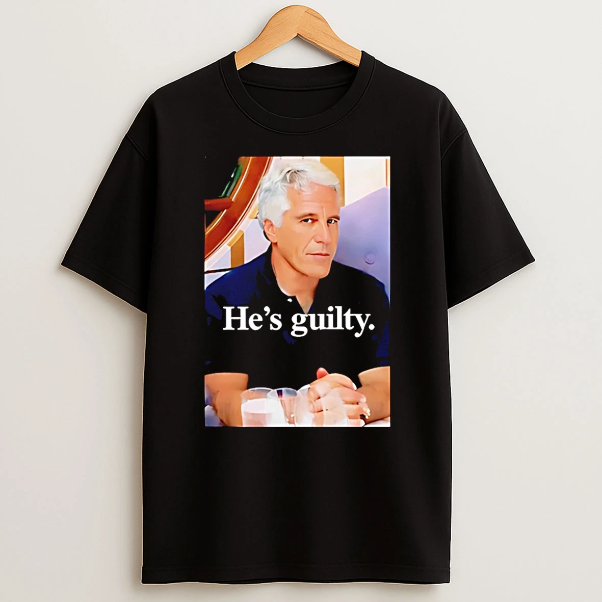 Pump Wearing Hes Guilty Island T Shirt