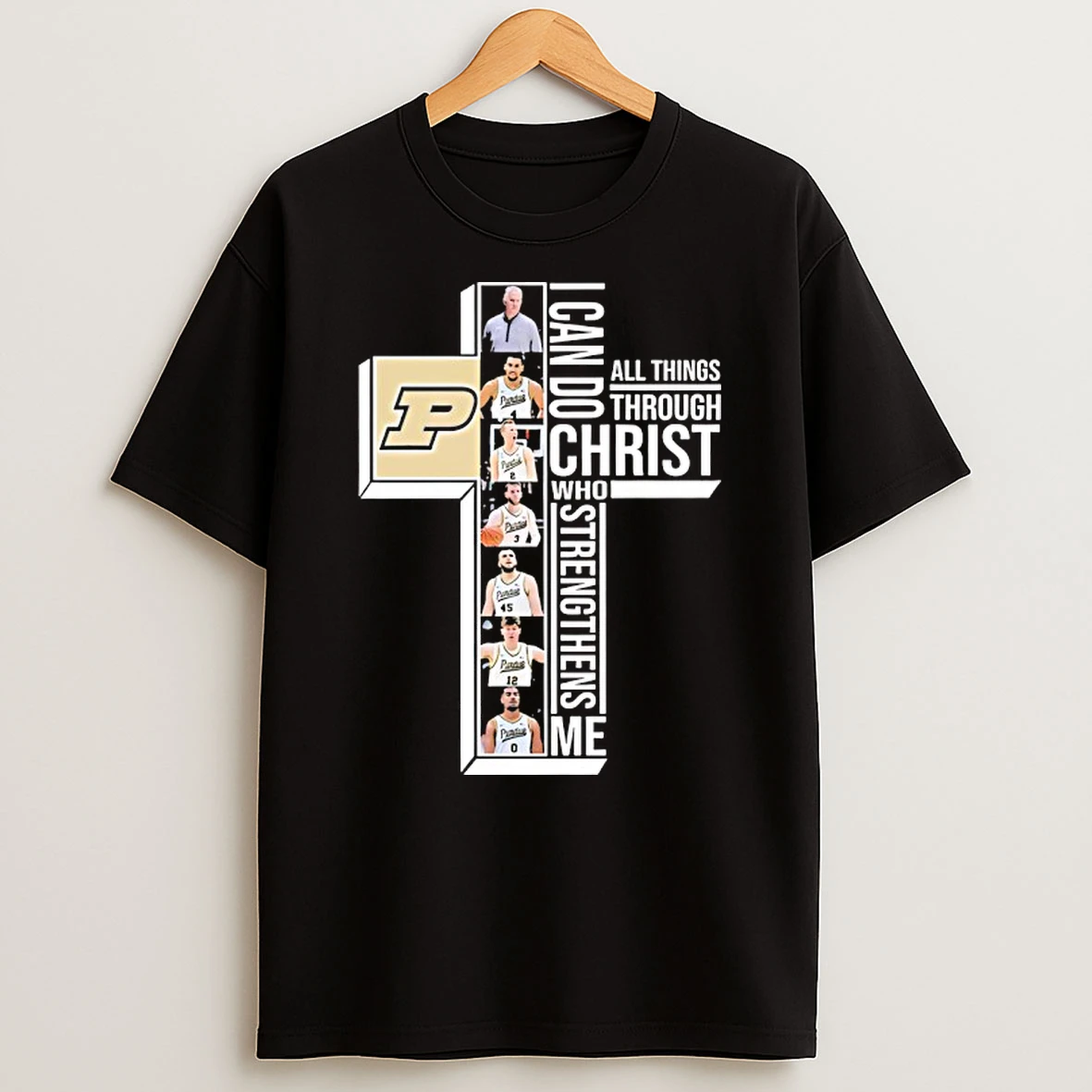 Purdue Boilermakers Basketball I Can Do All Things Through Christ Who Strengthens Me T Shirt